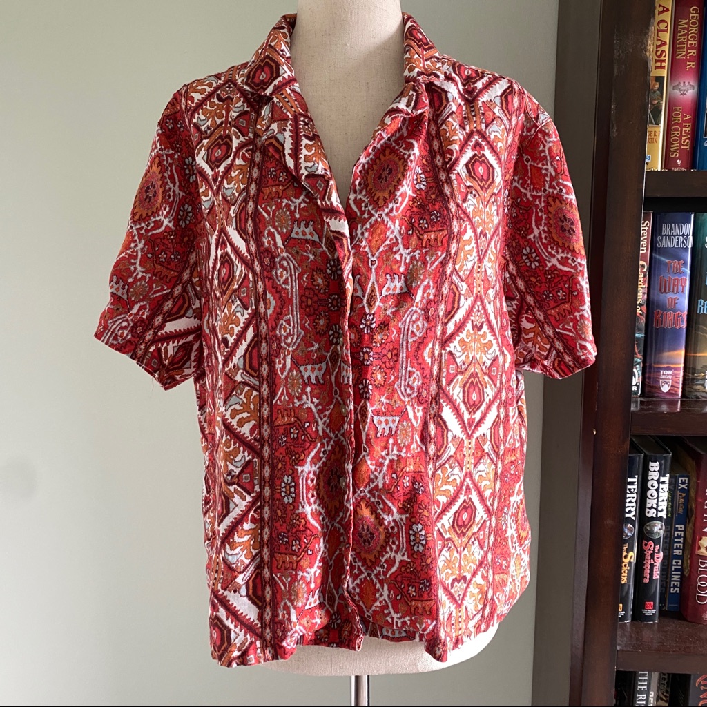 Rachel Zoe Southwestern Button Down Top